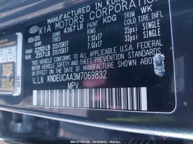 KNDEUCAA3M7069832 KIA SELTOS S
