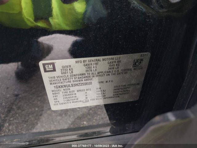 1GKKNULS3HZ259608 GMC ACADIA SLT
