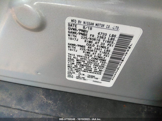 Nissan Rogue Sl 2018 JN8AT2MV5JW354306 Image 9