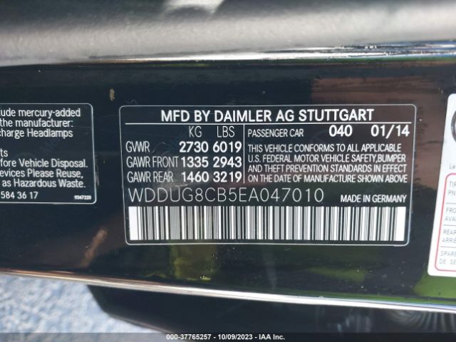 WDDUG8CB5EA047010 Mercedes-Benz S-class S 550