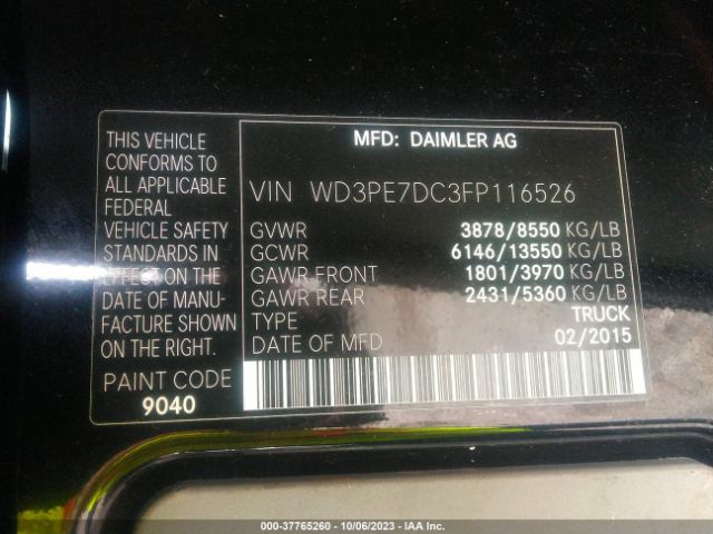 WD3PE7DC3FP116526 Mercedes-Benz SPRINTER CARGO VANS