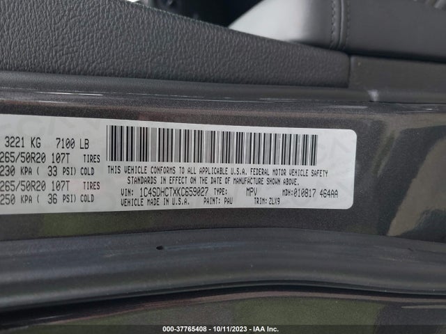 Dodge Durango R/t 2019 1C4SDHCTXKC659027 Image 9