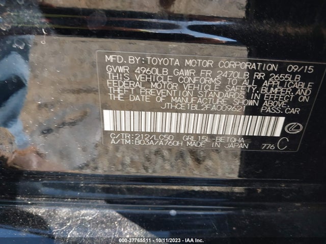 JTHCE1BL2FA009621 Lexus GS 350