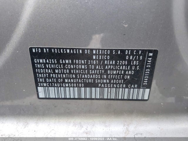 3VWC17AU1GM508180 Volkswagen Golf Sportwagen Tsi S