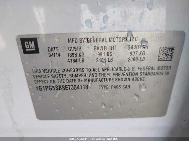 Chevrolet CRUZE LTZ 2014 1G1PG5SB8E7354118 Image 9