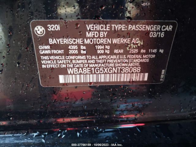 WBA8E1G5XGNT38088 BMW 3 Series 320i