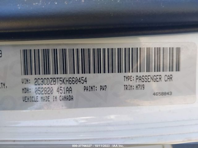 2C3CDZBT5KH660454 Dodge Challenger R/t