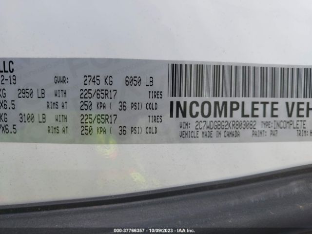 2C7WDGBG2KR803082 Dodge Grand Caravan Se