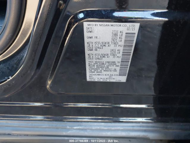 5N1AR2MM1FC643639 Nissan Pathfinder Sl