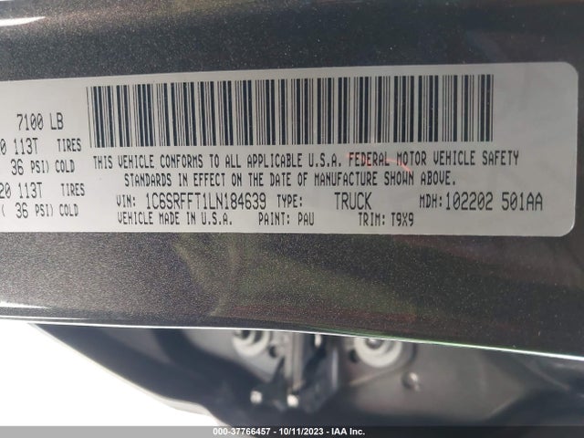 1C6SRFFT1LN184639 RAM 1500 Big Horn