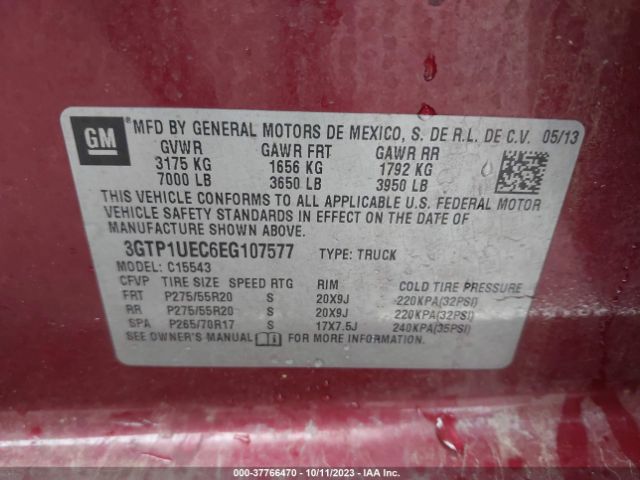 3GTP1UEC6EG107577 GMC Sierra 1500 Sle