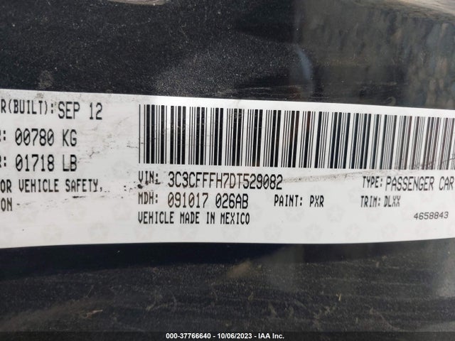 2013 FIAT 500 3C3CFFFH7DT529082 Photo 8