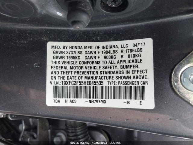 19XFC2F55HE045535 Honda Civic Sedan Lx