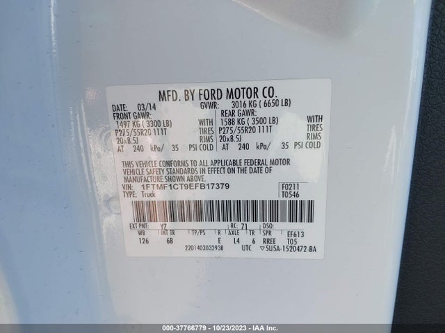 Ford F-150 FX2 2014 1FTMF1CT9EFB17379 Image 9