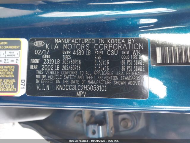 KNDCC3LC2H5053101 KIA NIRO EX