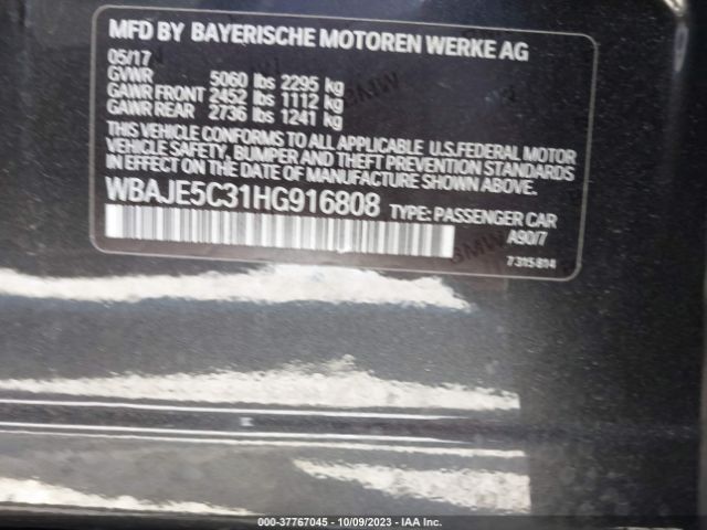 WBAJE5C31HG916808 BMW 5 Series 540i