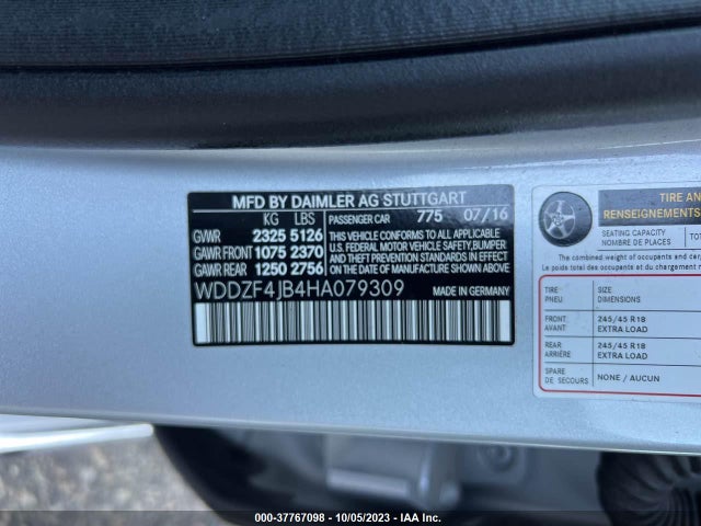 WDDZF4JB4HA079309 Mercedes-Benz E-class E 300