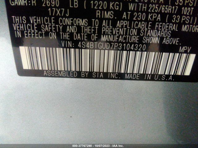 4S4BTGUD7P3104320 Subaru Outback Wilderness