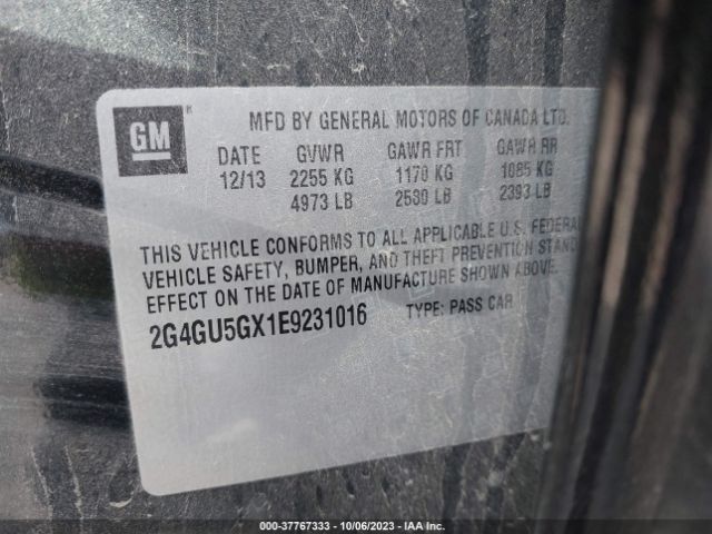 2G4GU5GX1E9231016 Buick REGAL GS