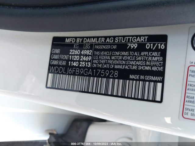 WDDLJ6FB9GA175928 Mercedes-Benz Cls Cls 400
