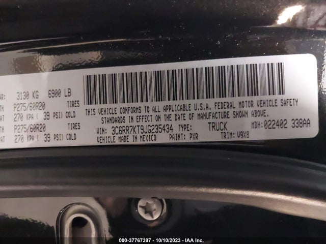 RAM 1500 Express 2018 3C6RR7KT9JG235434 Image 9