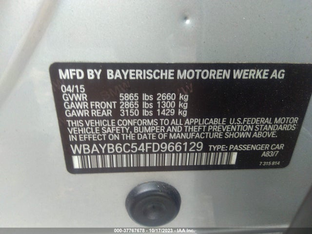 WBAYB6C54FD966129 BMW 7 Series 750i Xdrive