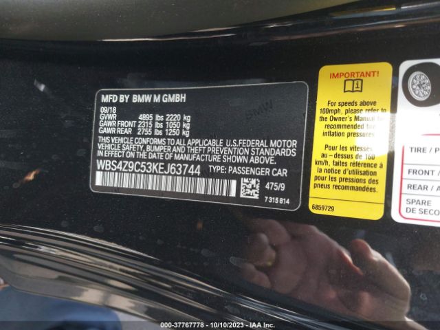 WBS4Z9C53KEJ63744 BMW M4