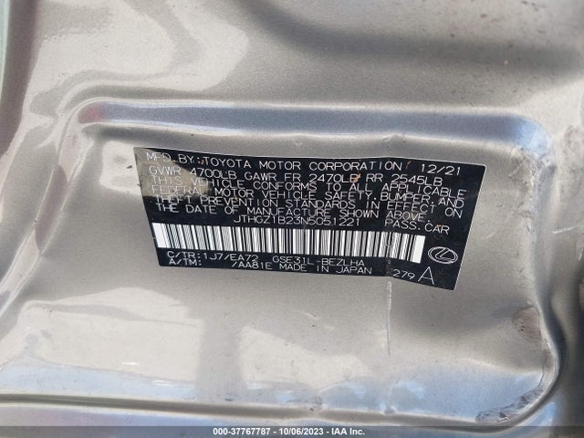 JTHGZ1B23N5051221 Lexus Is Is 350 F Sport
