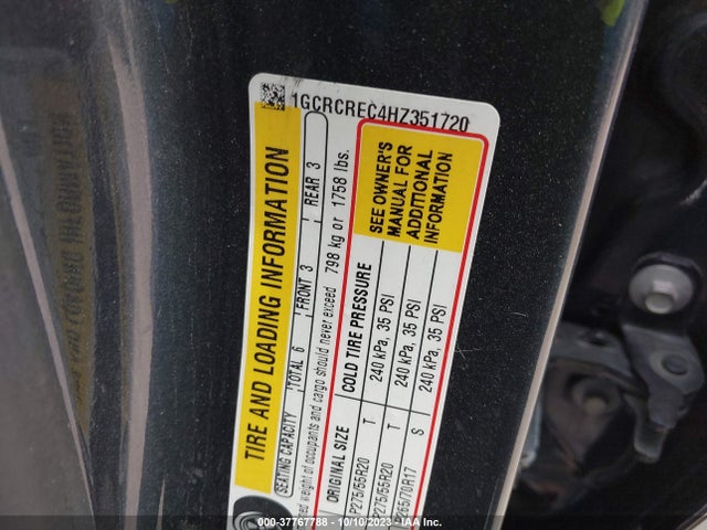 Chevrolet Silverado 1500 Lt 2017 1GCRCREC4HZ351720 Image 9