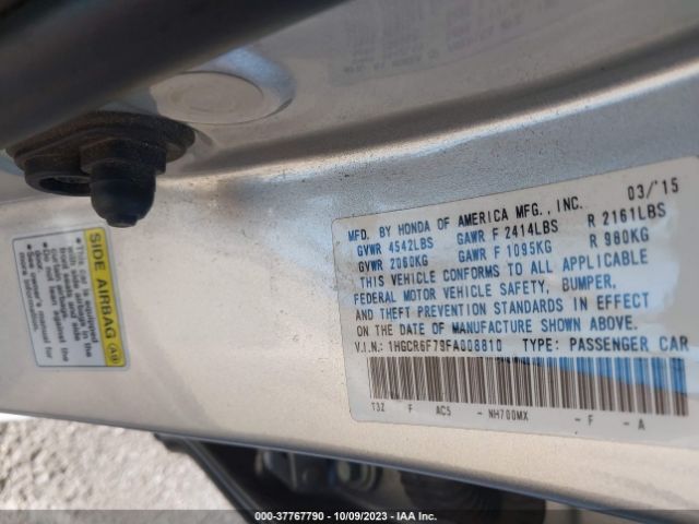 1HGCR6F79FA008810 Honda Accord Hybrid Touring