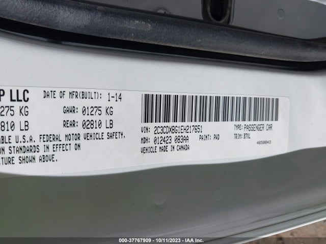Dodge Charger Se 2014 2C3CDXBG1EH217651 Image 9