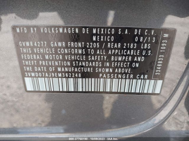 3VWD07AJ9EM362248 Volkswagen Jetta 1.8t Se