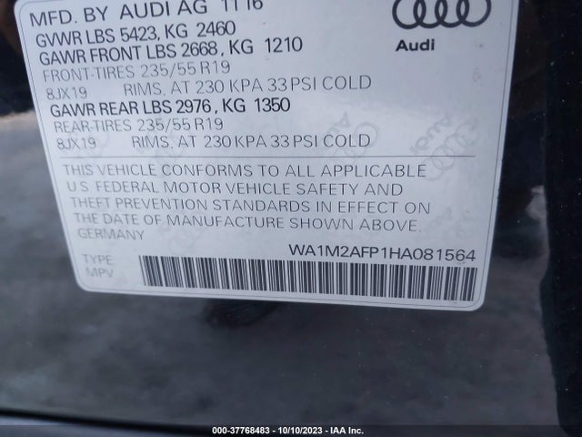 WA1M2AFP1HA081564 Audi Q5 Premium Plus