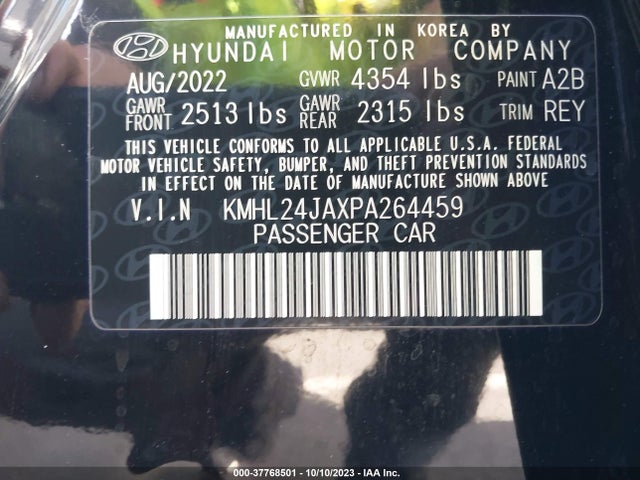 2023 HYUNDAI SONATA SE VIN: KMHL24JAXPA264459