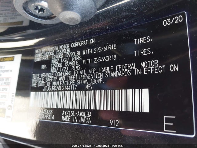 JTJGJRDZ6L2144117 Lexus Nx Nx 300h
