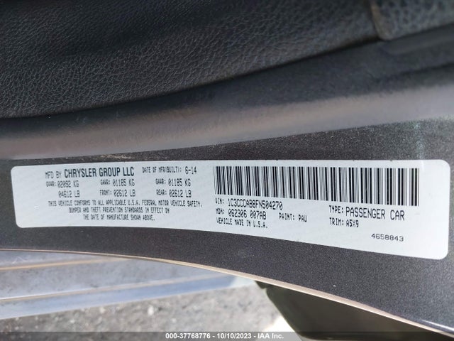 Chrysler 200 Limited 2015 1C3CCCAB8FN504270 Image 9