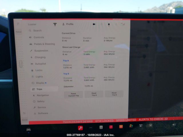 7SAXCDE58PF381869 Tesla MODEL X
