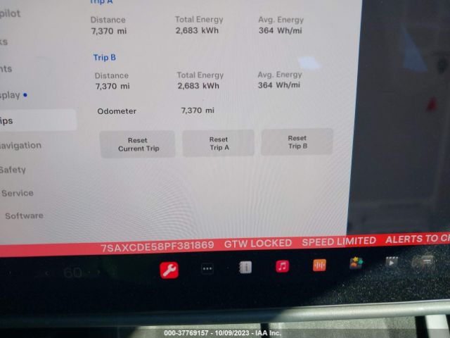 7SAXCDE58PF381869 Tesla MODEL X