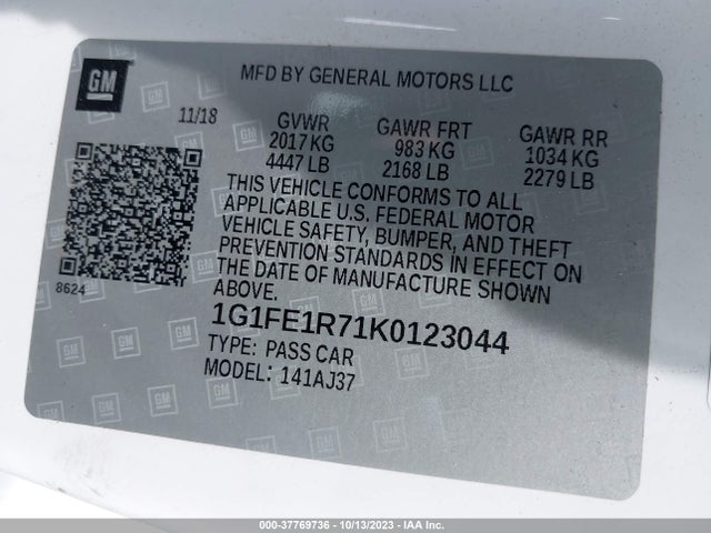 Chevrolet Camaro 1ss 2019 1G1FE1R71K0123044 Image 9