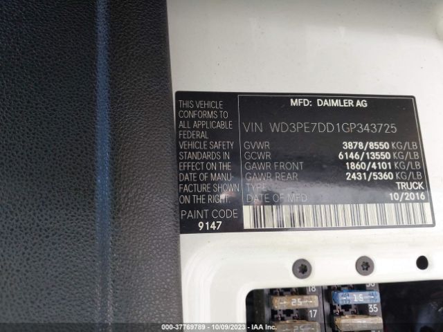 WD3PE7DD1GP343725 Mercedes-Benz SPRINTER CARGO VANS