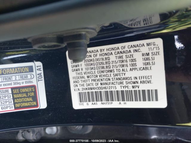 2HKRM4H30GH612715 Honda CR-V LX