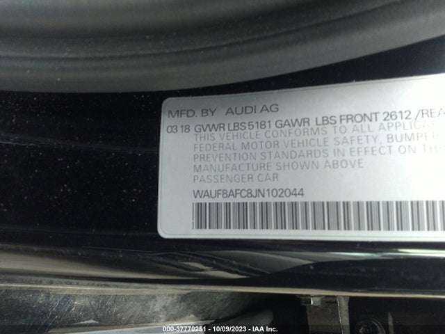 WAUF8AFC8JN102044 Audi A6 Premium/sport
