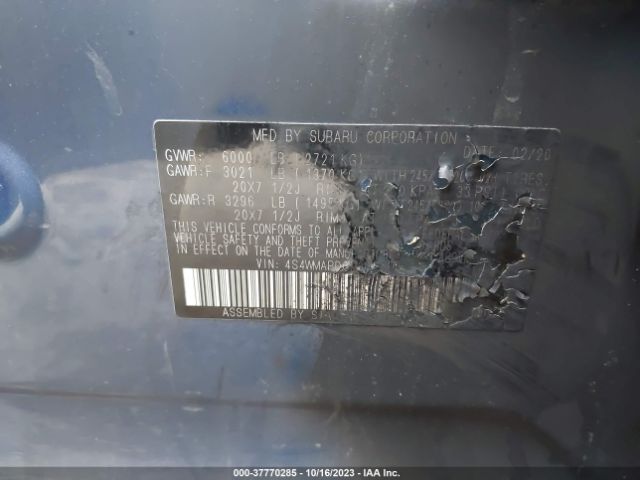 4S4WMARD0L3461093 Subaru Ascent Touring