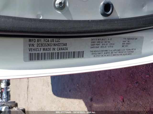 2C3CDZKG1NH227348 Dodge Challenger Gt