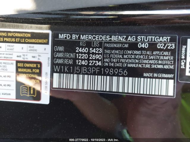 W1K1J5JB3PF198956 Mercedes-Benz E-class E 450