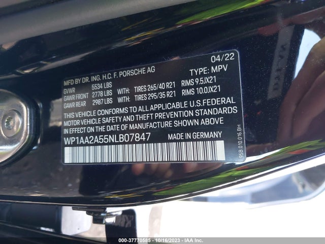 2022 PORSCHE MACAN WP1AA2A55NLB07847 Photo 8
