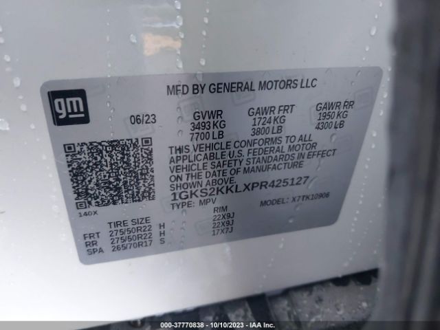 1GKS2KKLXPR425127 GMC Yukon Xl Denali Ultimate