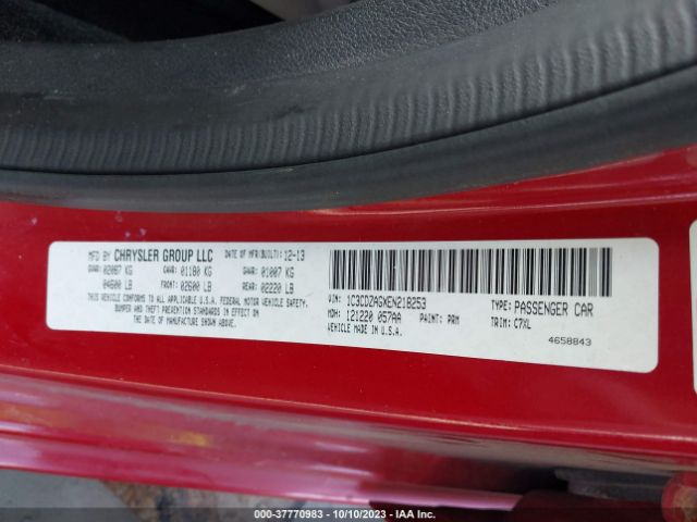 1C3CDZAGXEN218253 Dodge AVENGER SE