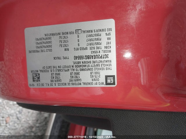 2011 GMC SIERRA 1500 SL VIN: 3GTP2UEA8BG166640