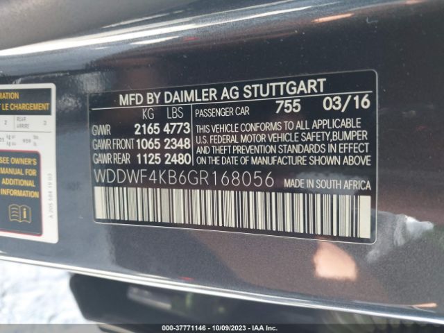 WDDWF4KB6GR168056 Mercedes-Benz C 300 Sport 4matic/luxury 4matic/4matic